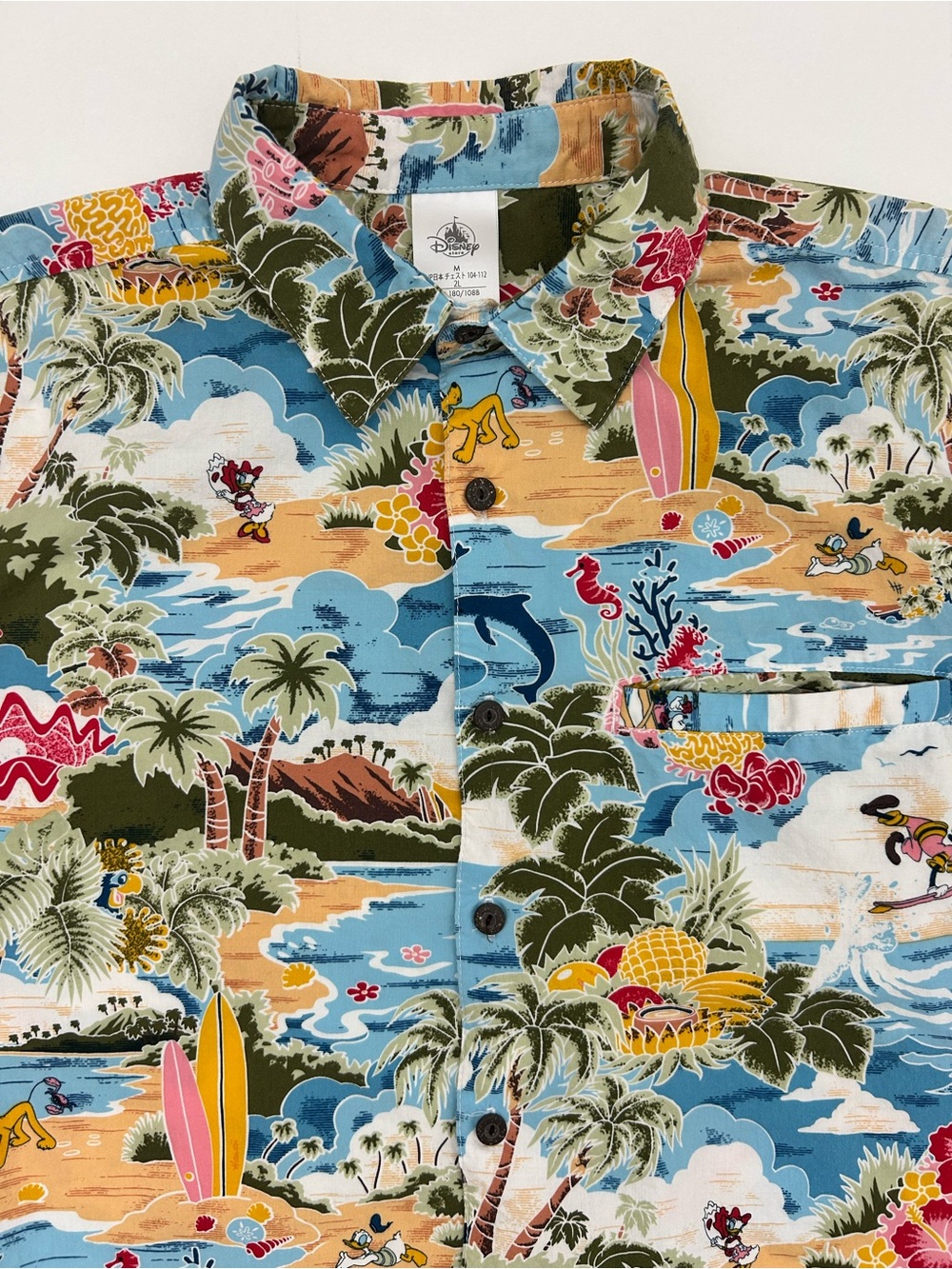 Men’s Disney Store Hawaiian character shirt button down size medium multicolor - Picture 3 of 11
